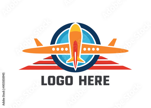 Airplane Logo Template for Travel Agency or Airline