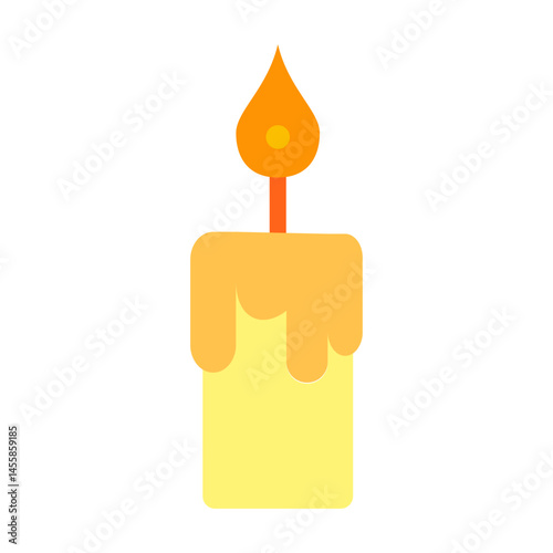 Candle Vector Design Icon Style