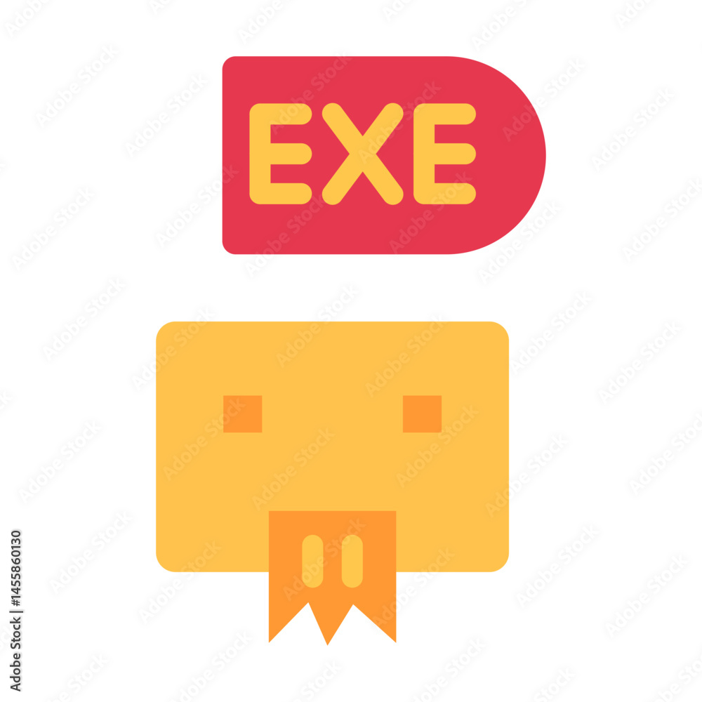 Fototapeta premium EXE Vector Design Icon Style