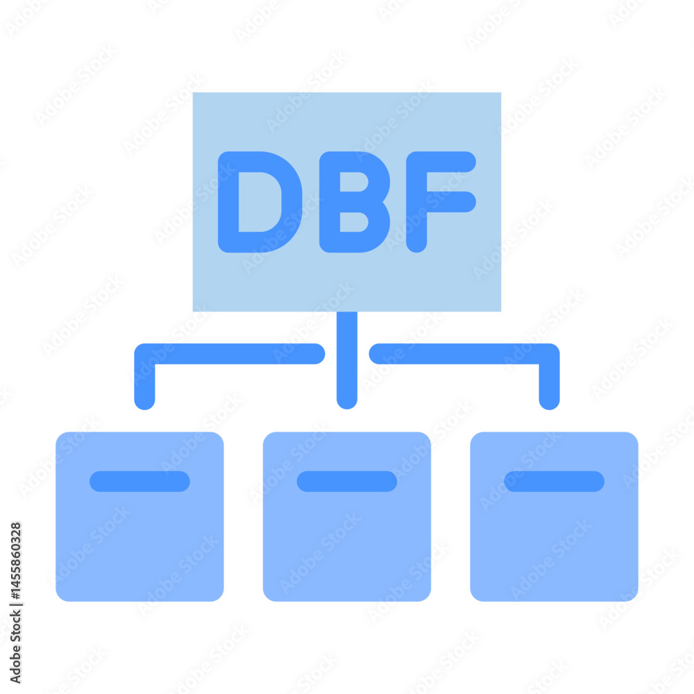 DBF Vector Design Icon Style DBF Vector Design Icon Style