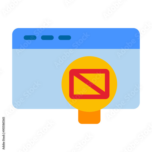 AD Blocker Vector Design Icon Style