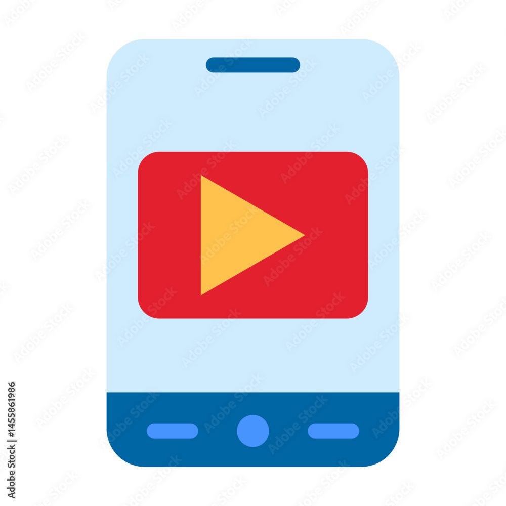 Mobile Video Vector Design Icon Style Mobile Video Vector Design Icon Style