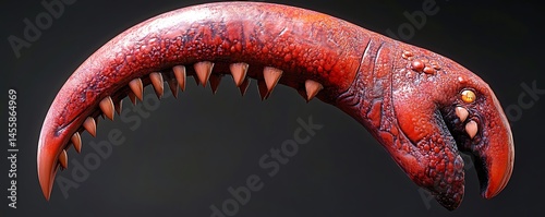 Bloody, menacing, creature-like appendage