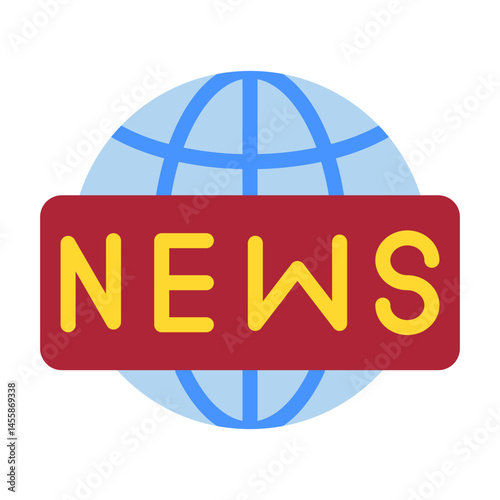 Global News Vector Design Icon Style
