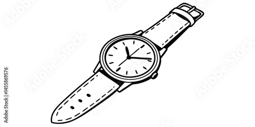 watch icon silhouette wristwatch vector illustration photo