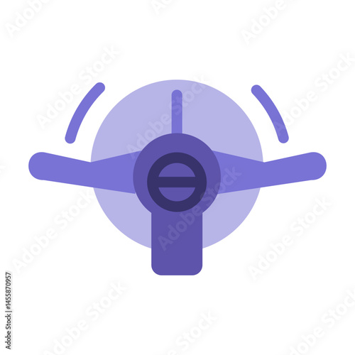 Aeroplane Steering Wheel Vector Design Icon Style