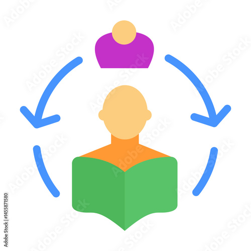 Self Learning Vector Design Icon Style