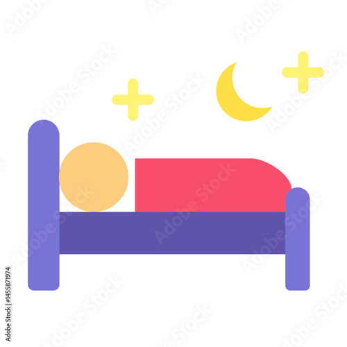 Bed Time Vector Design Icon Style