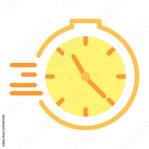 Fast Time Vector Design Icon Style