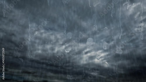 timelapse clip of massive gray rain dark storm clouds - loop video