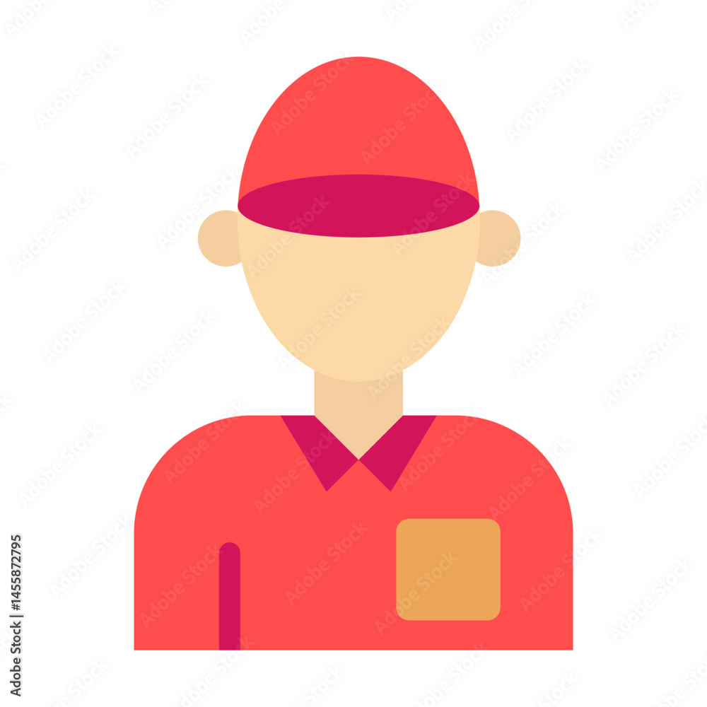 Courier Man Vector Design Icon Style Courier Man Vector Design Icon Style