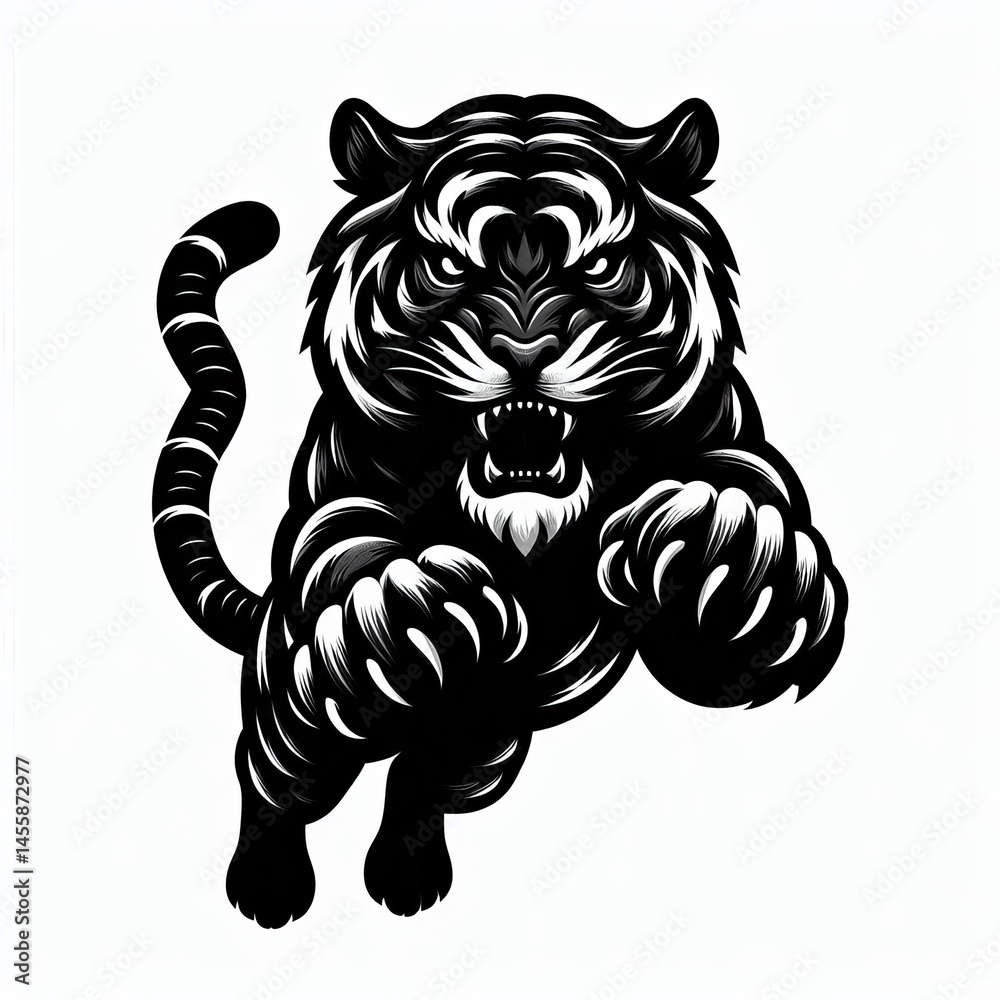 Fototapeta premium silhouettes of wildlife animals