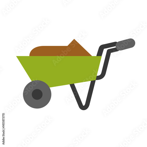 Wheelbarrow Vector Design Icon Style