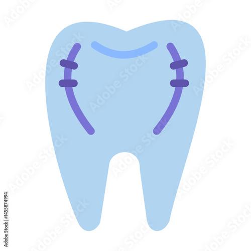 Tooth Analysis Vector Design Icon Style