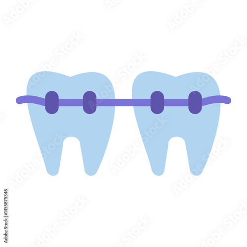 Tooth Braces Vector Design Icon Style