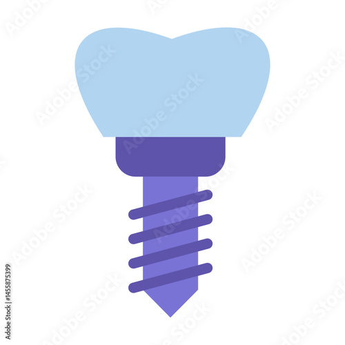 Dental Implant Vector Design Icon Style