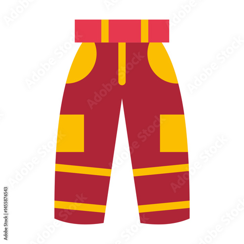 Firefighter Pants Vector Design Icon Style