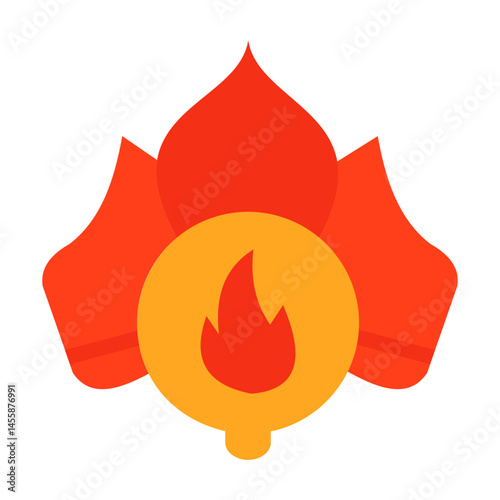 Firefighter Badge Vector Design Icon Style