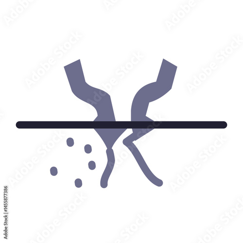 Road Crack Vector Design Icon Style
