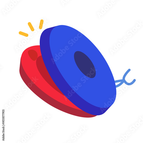 Pop castanets sound icon. Vector.