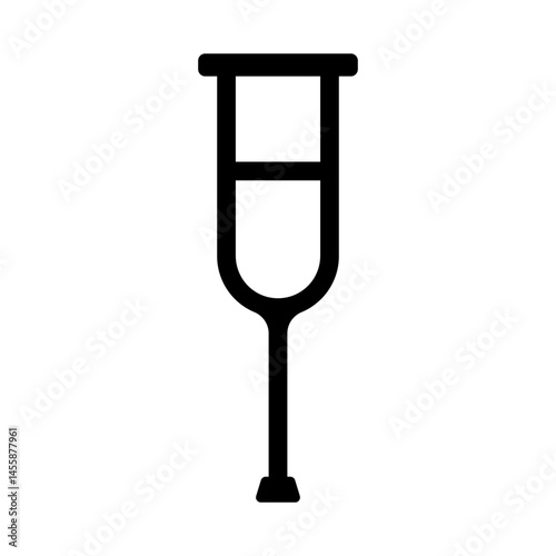 Simple design crutch icon. Vector.