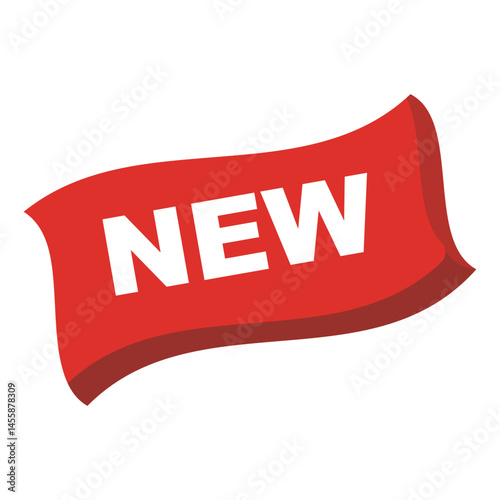 Fluttering emphasis NEW icon. Vector.