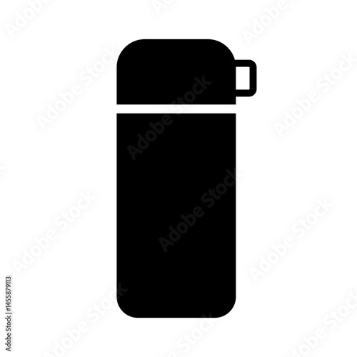 Simple water bottle silhouette icon. Vector.