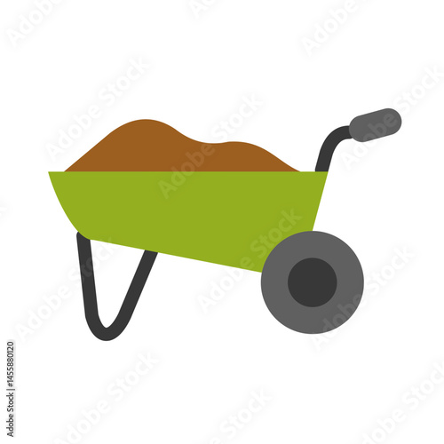 Wheelbarrow Vector Design Icon Style