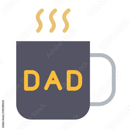 DAD Mug Vector Design Icon Style