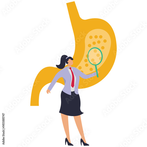 Stomach heartburn female Magnifying Glass