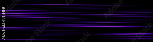 Glowing purple light trails creating layered motion blur on dark background. Perfect for futuristic UI, digital speed elements, or sci-fi data animations.