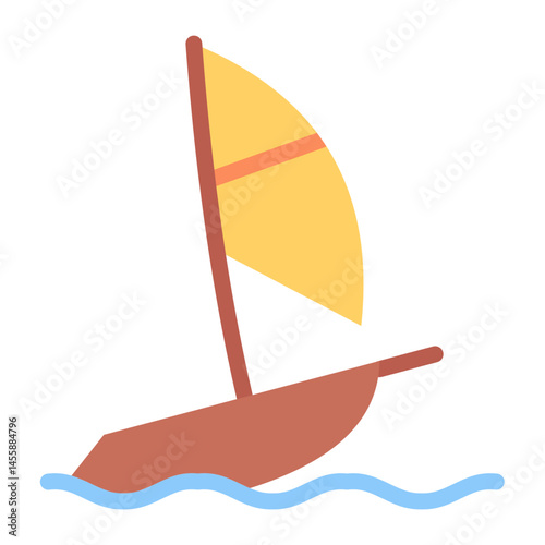 Windsurf Vector Design Icon Style