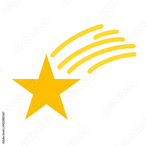 Falling Star Vector Design Icon Style