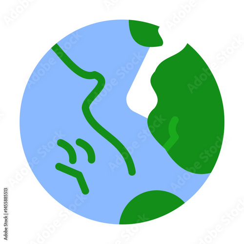 Planet Destoryed Vector Design Icon Style