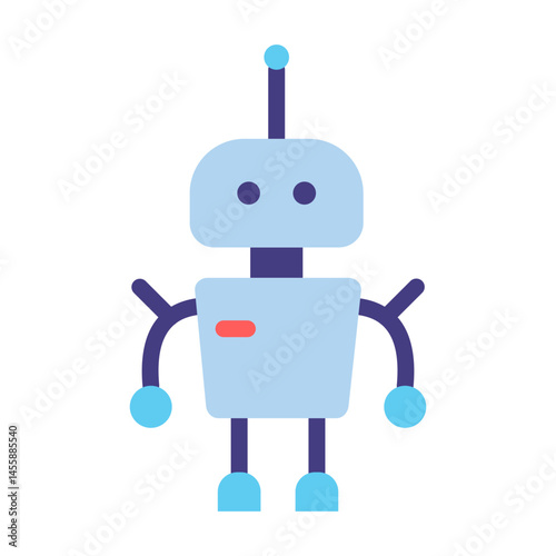 Space Robot Vector Design Icon Style