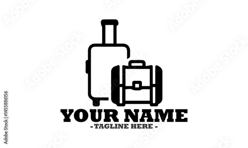Luggages vector icon, luggages illustration vector design and logo luggages art