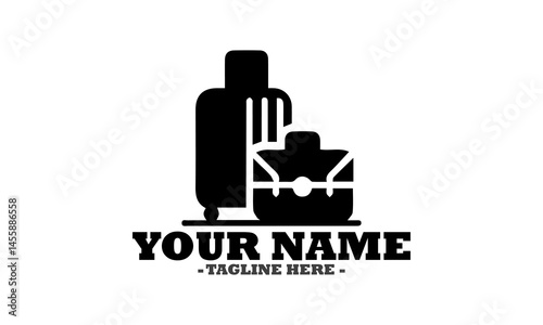 Luggages vector icon, luggages illustration vector design and logo luggages art