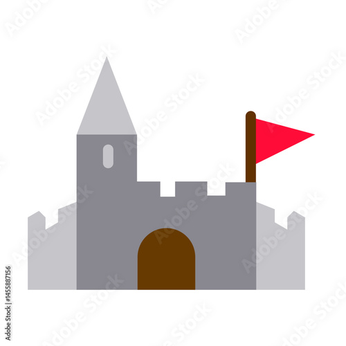 Castle Vector Design Icon Style
