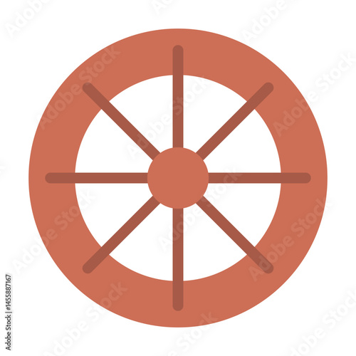 Ship Wheel Vector Design Icon Style