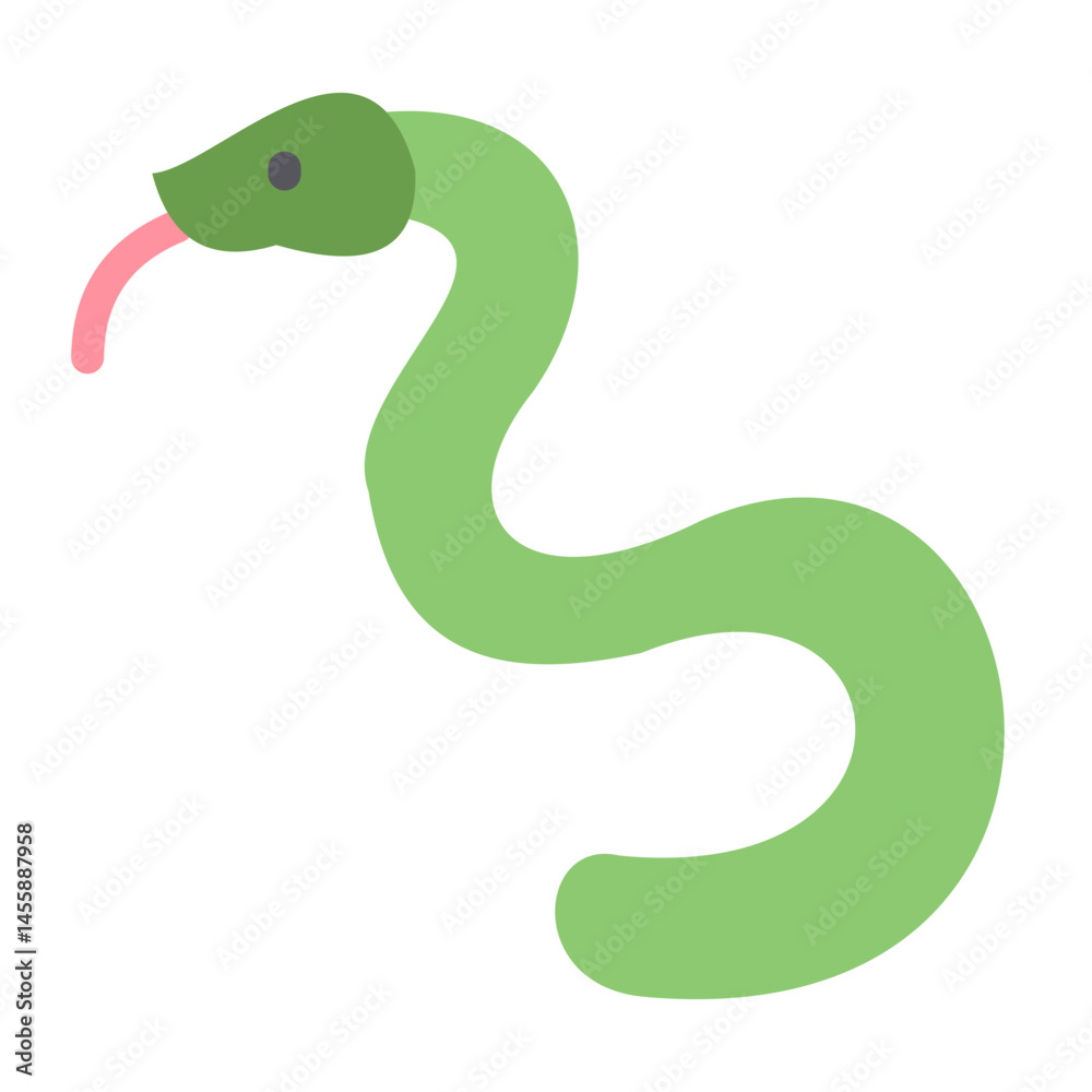 Naklejka premium Snake Vector Design Icon Style