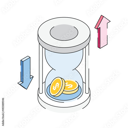 Have a look at this modern isometric showing financial changes