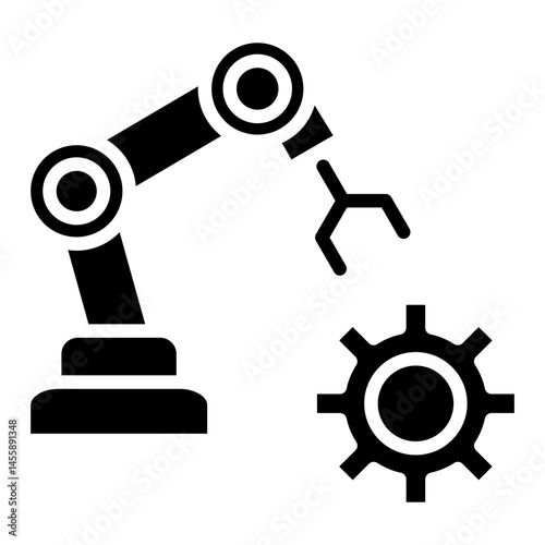 Cyber Physical System Icon Element For Design