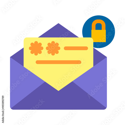 Email Security Vector Design Icon Style