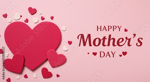 background with hearts happy mother's day 
