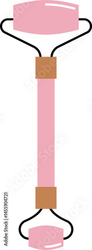Rose quartz facial roller