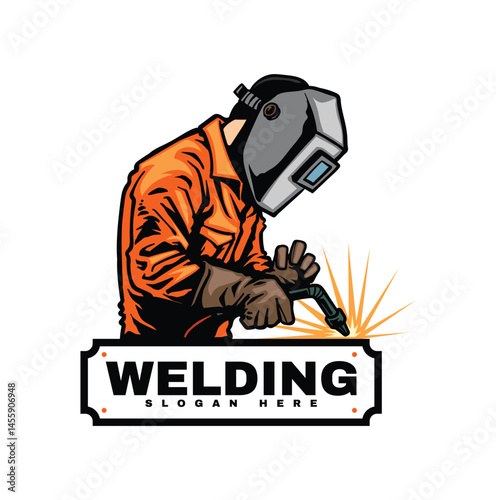 simple and attractive welding logo