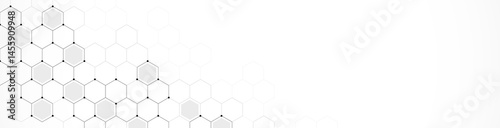 Hexagons pattern. Geometric abstract background with simple hexagonal elements. Creative idea for medical, technology or science design