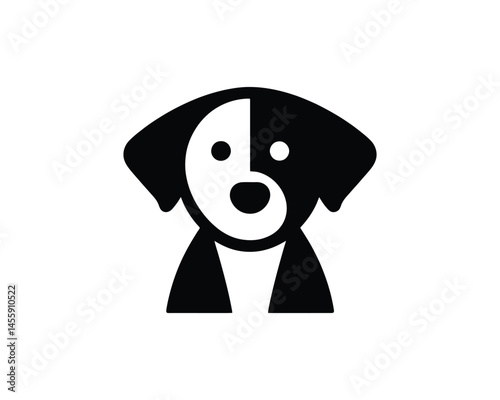 Elegant Dog Head Logo in Monochrome for Branding