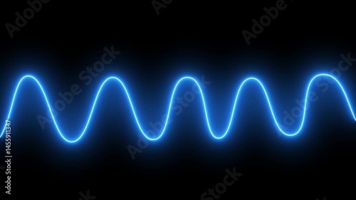 Glowing neon line waves icon animation. Moving and glowing neon lines animated. Neon curve line animation concept icon animated video