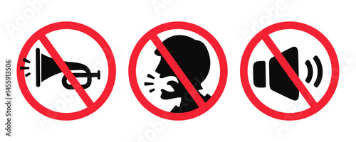 No Noise Symbols: Prohibiting Loud Sounds and Speaking